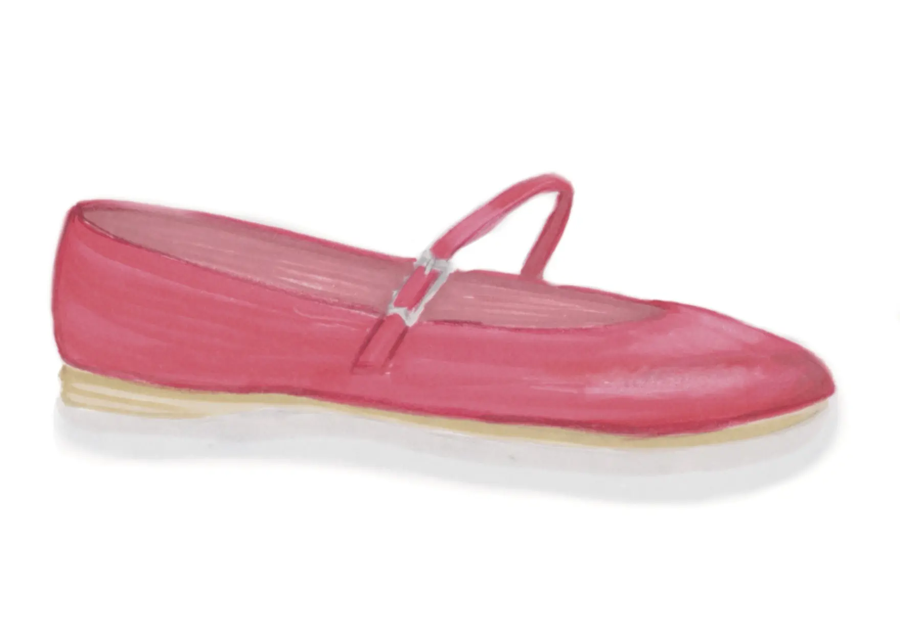 Commission example: Sketch of a ballerina shoe